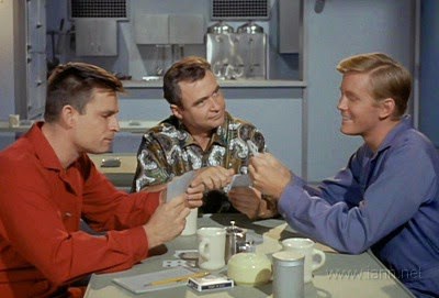 Crewmen Riley and Kowalski and Chief Sharkey, vital technicians on Voyage to the Bottom of the Sea. source: https://tiahblog.blogspot.com/2015/01/rip-terry-becker.html