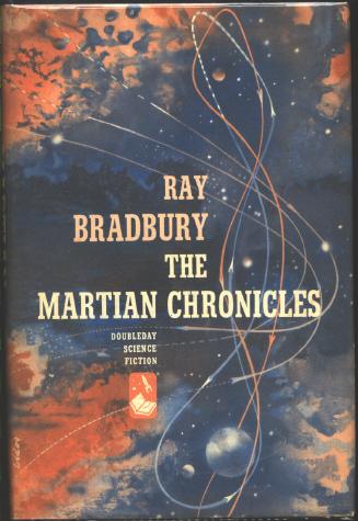 Book cover for Ray Bradbury's The Martian Chronicles. source:isfdb