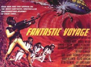The poster for 1966 film Fantastic Voyage, contrasting high technology with cavernous human veins