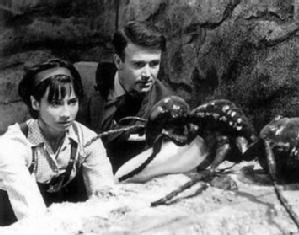 The tardis crew encounter a giant but very dead ant in Doctor Who - Planet of the Giants