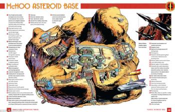 Schematic of the McHoo asteroid, from the Dan Dare Spacefleet Operations Manual (Haynes/Barzilay, 2012)