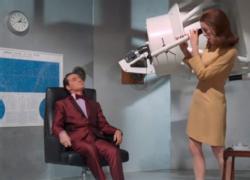 Steed and Mrs Peel consider the astronomical reality of Venus in The Avengers: From Venus with Love