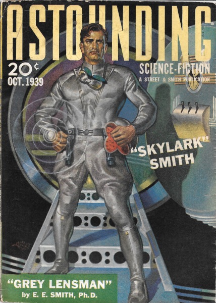 Cover of Astounding Magazine from October 1939, including first publication of Gray Lensman