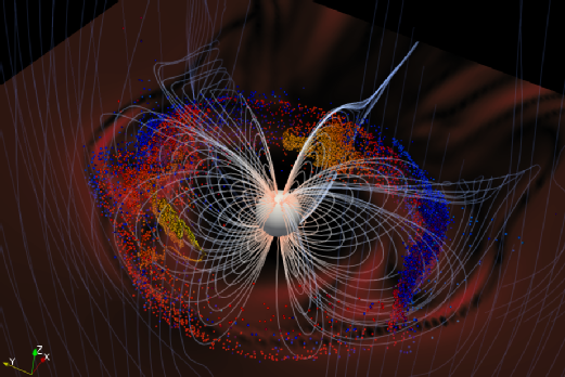 Simulation of the global magnetosphere and van allen radiation belts