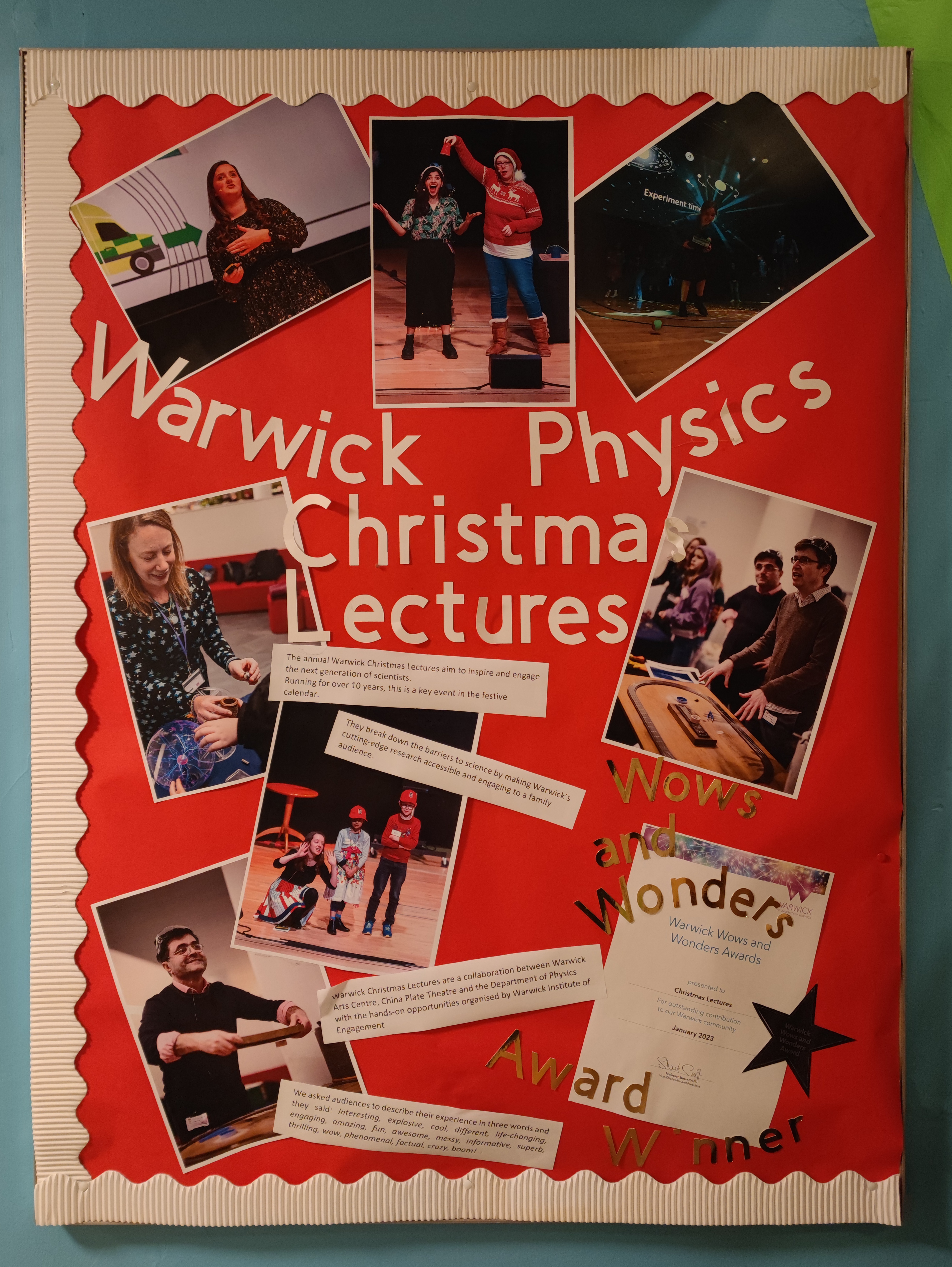 Christmas Lectures-Vice Chancellor WoW Award 