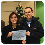 Danielle and Mark with Prize Certificate