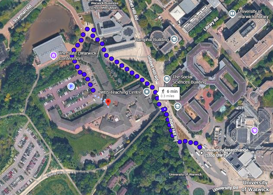 Map from bus terminus.