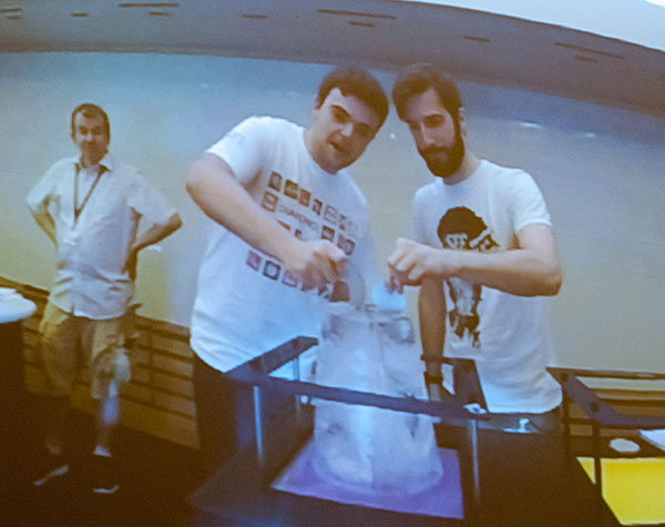 Our students presenting the ice demonstration to the audience