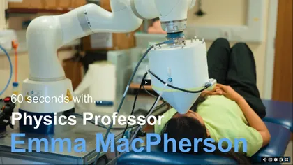 Person being imaged by a robot