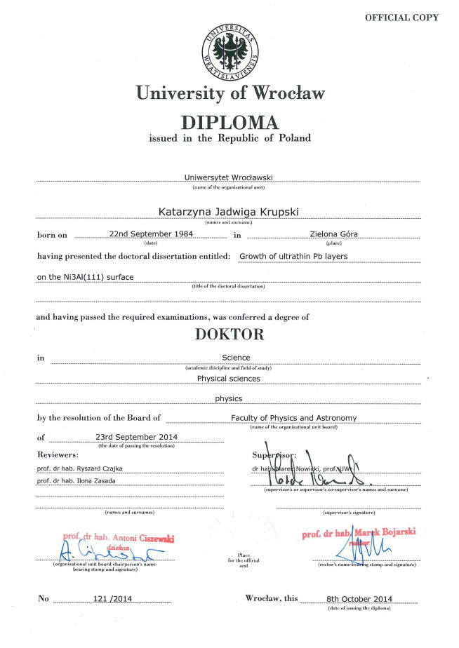 PhD Diploma
