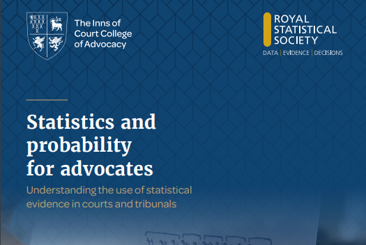 Front page of Statistics and Probability for advocates