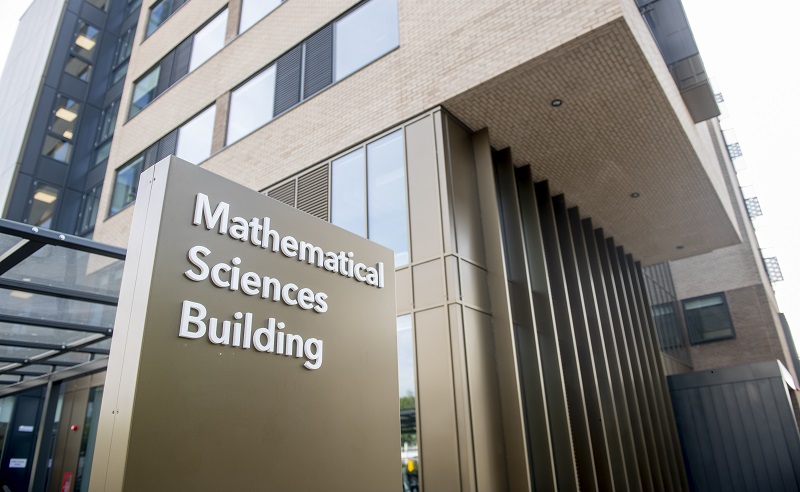 Entrance to the Mathematical Sciences Building.