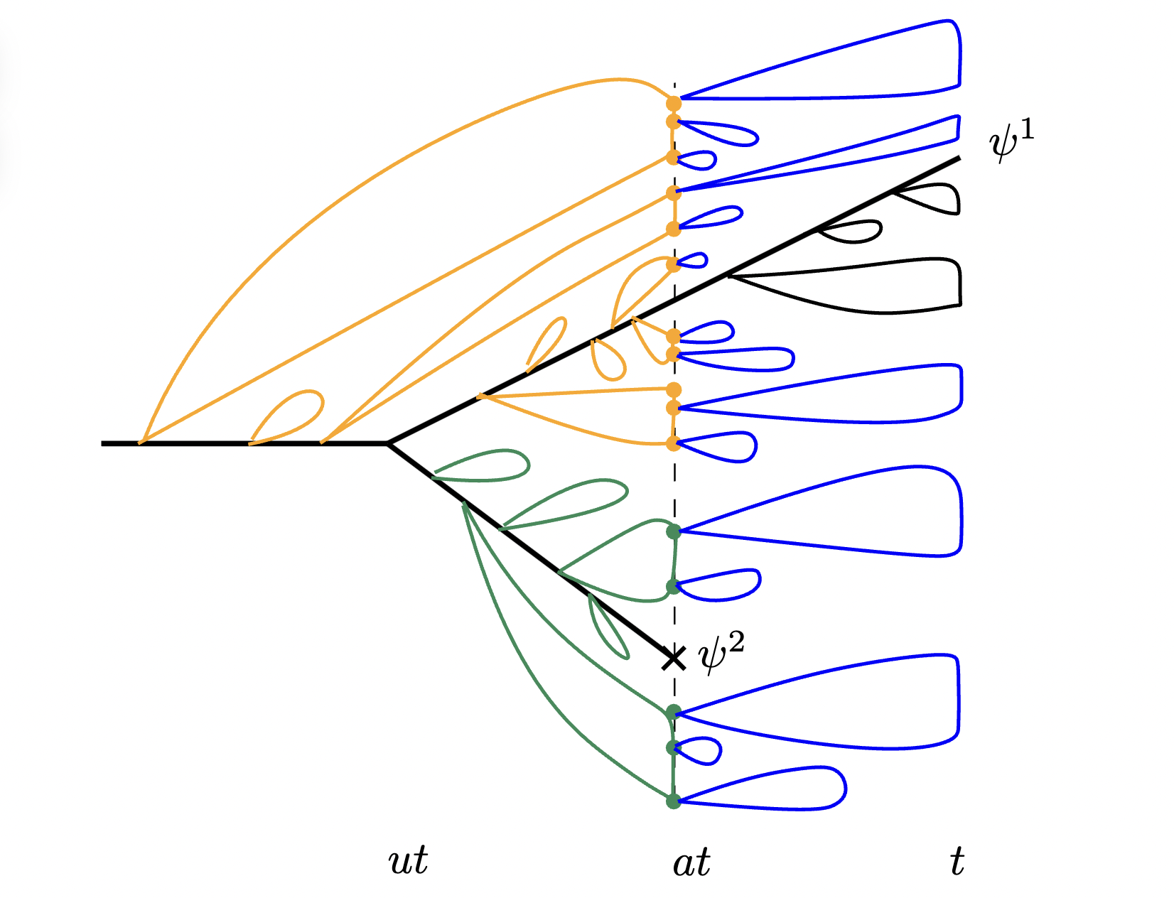 Many-to-few for non-local branching Markov process.