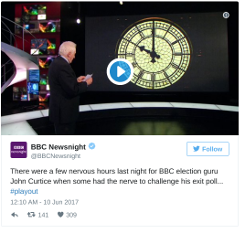 Link to BBC Newsnight video clip on Twitter