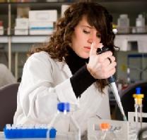 girl working in lab