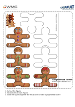 Gingerbread people tower template page