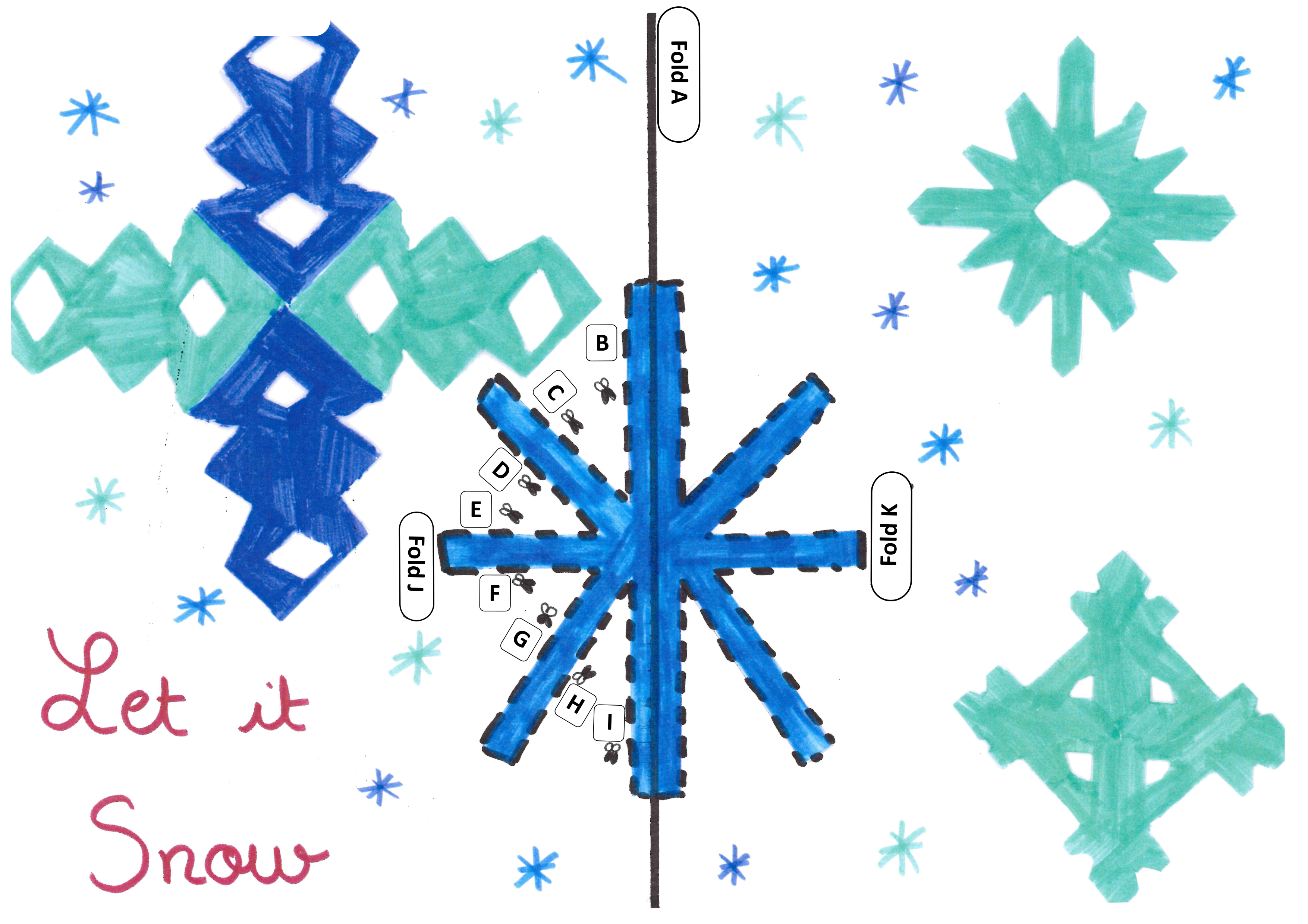 Snowflake card template
