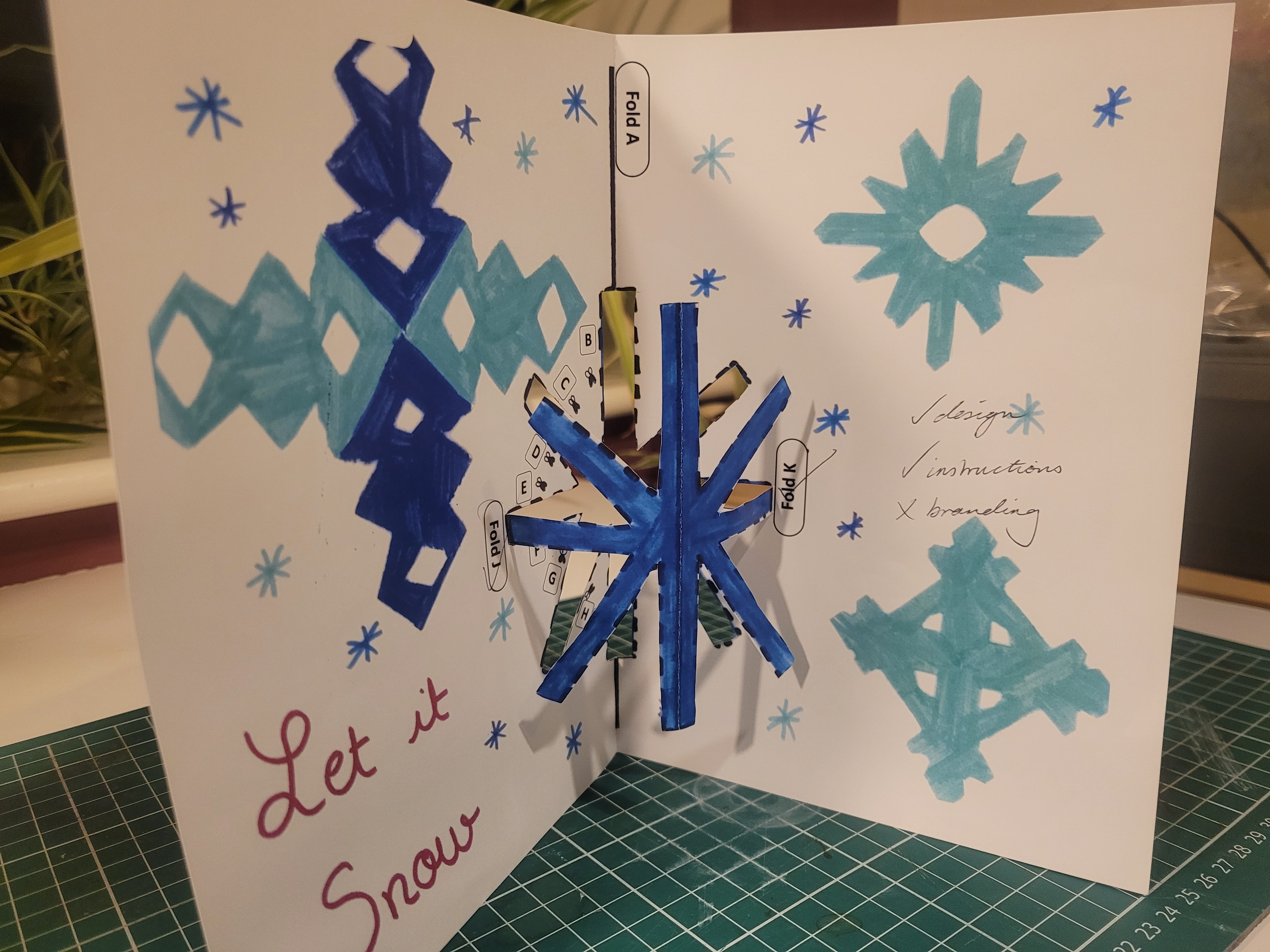 Snowflake card assembled