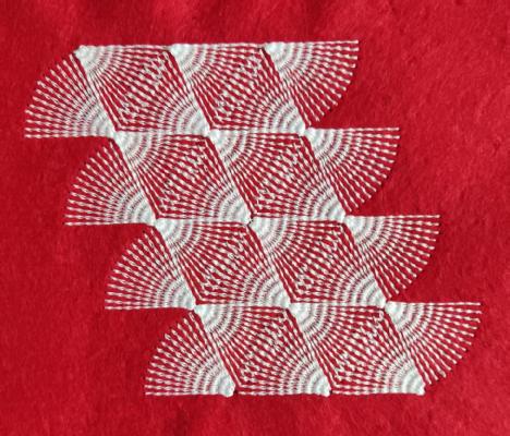 pattern stitched onto felt