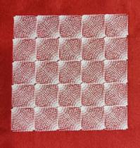quarter squares pattern stitched in two directions