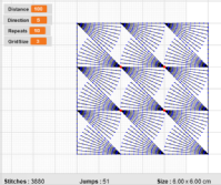 variant 1 of the quarter squares pattern