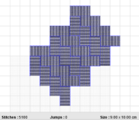 Virtual image of the two blocks pattern