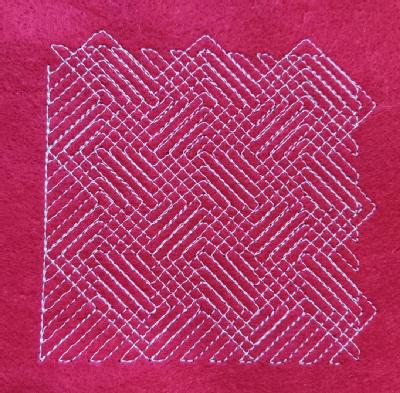 ZigZag pattern stitched onto felt