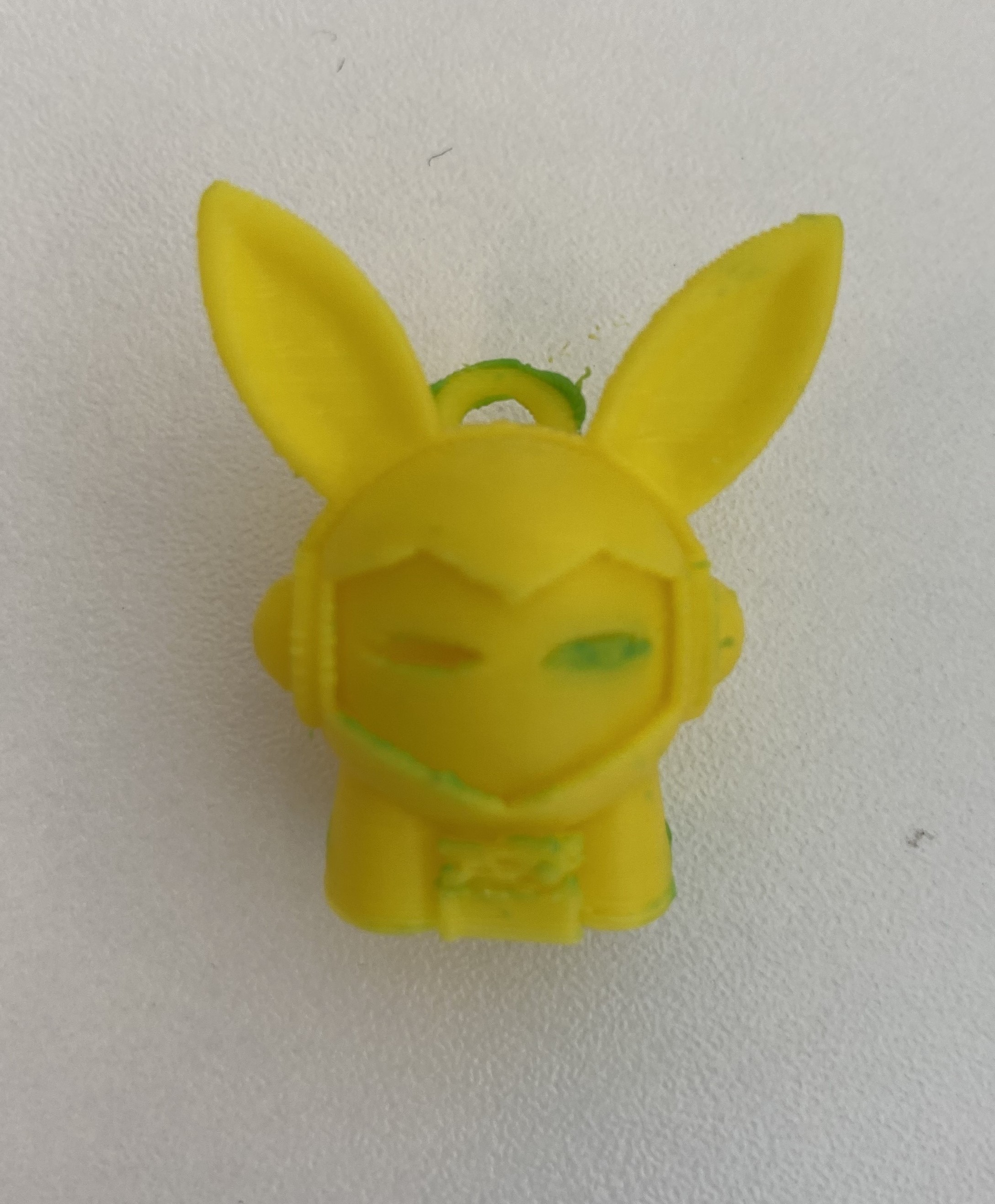 3d printed yellow rabbit toy