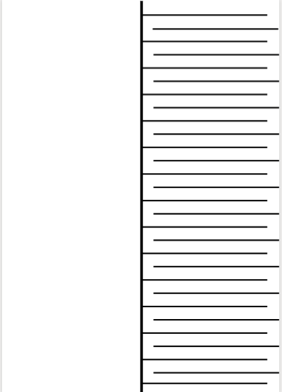 A4 template with pattern on the right hand side of the page including alternating lines