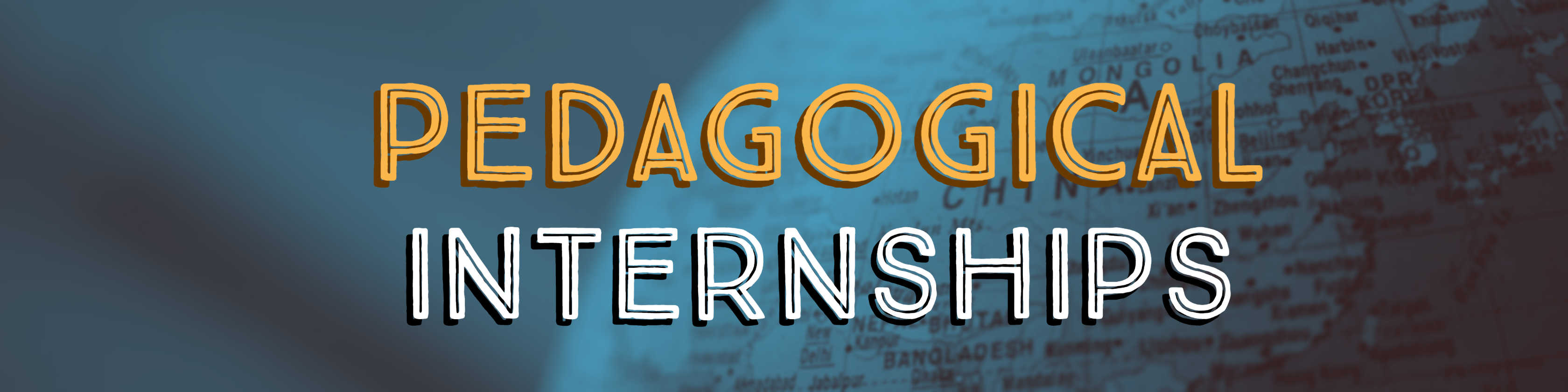 Image banner with text Pedagogical internships