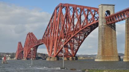 Image of Forth Rail Bridge over the Firth of Forth in Scotland