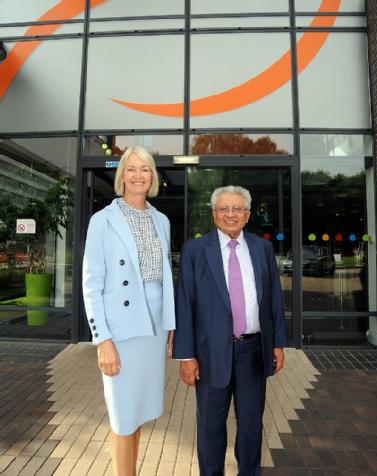 Image of Margot James with the late Professor Lord Bhattacharyya