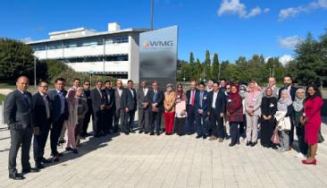 Image shows guests outside the Degree Apprenticeship Centre
