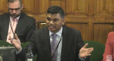 Picture shows Professor Siddartha Khastgir giving evidence at the enquiry