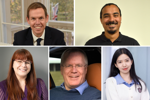 Headshots of five speakers at Battery Safety UK 2026 conference.