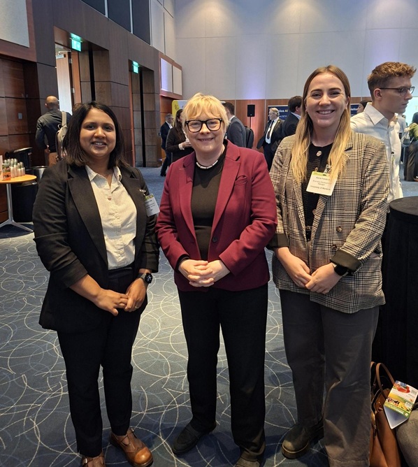 WMG's Alicia Feledziak with Dame Angela Eagle at the World Agri-Tech Innovation Summit