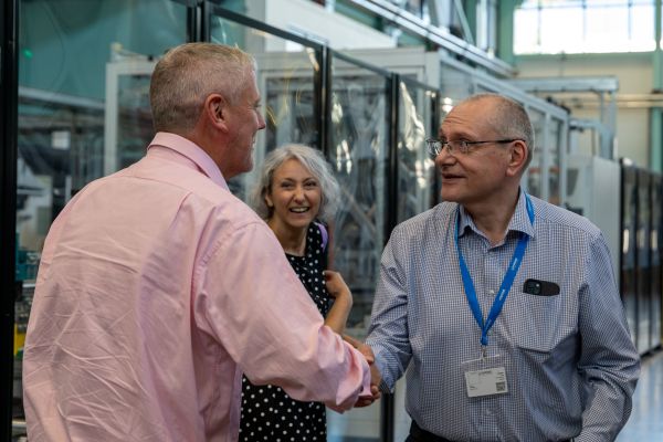 Professor Kerry Kirwan greets Bruce Adderley