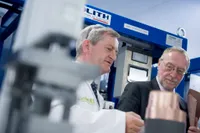 Adrian Bailey MP with Paul Blackmore in the Energy Innovation Centre