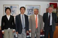 BJAST Director of International Relations, Mrs Li Li, Vice-President, Mr Li Yonjin, meet Professor Lord Bhattacharyya and Mr Stephen Raynor of WMG, July 2011