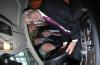 Chancellor Alistair Darling tries out the new Jaguar XF