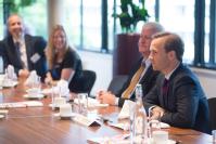 Lieutenant Governor Brian Calley attends round table discussion at WMG
