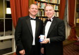 Kerry Kirwan receiving Thorton Medal from Bernie Rickinson CEO of IOM3