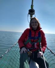 Mairi volunteering with the Jubilee Sailing Trust