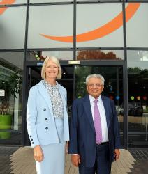 Margot James MP with Professor Lord Bhattacharyya