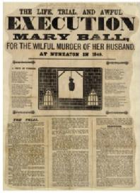 Image of the newspaper article about Mary Ball’s execution