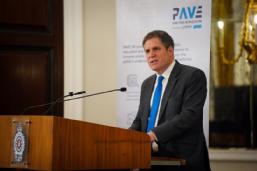 Picture shows Anthony Browne, Technology and Decarbonisation Minister - keynote speaker at the PAVE UK launch eventy’s launch event.