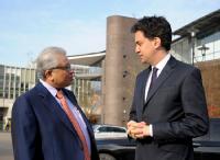 Lord Bhattacharyya and Ed Miliband MP