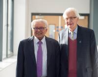Professor Lord Bhattacharyya with Lord Baker