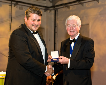 Steve Maggs receiving the Rowbotham Medal
