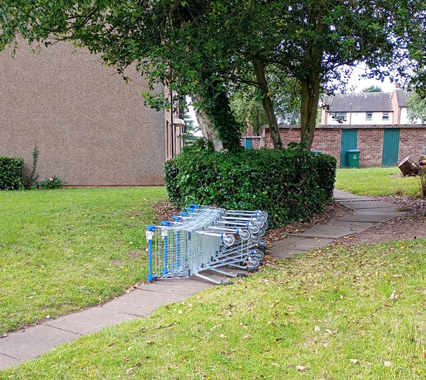 Abandoned shopping trolley in Coventry